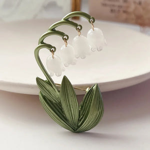 Lily of The Valley Temperament Brooch Corsage Bell Orchid Brooches