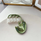 Lily of The Valley Temperament Brooch Corsage Bell Orchid Brooches