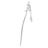 Sea Wave Pearl Tassel Hairpin Vintage Silver Jewelry