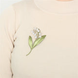 Pastoral Style Lily of The Valley Pearl Brooch