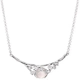 Plum Blossom Pendant Necklace Retro Charm Silver Jewelry