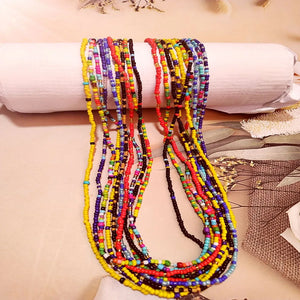 Beaded Charm Necklace 10 Piece Jewelry Set