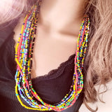 Beaded Charm Necklace 10 Piece Jewelry Set