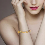 Personalized Cuff Bangle for Women Stainless Steel Bracelet Inlaid with Zircon
