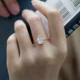 Vintage Crystal Diamond Adjustable Ring