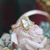Vintage Crystal Diamond Adjustable Ring