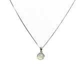 Silver Pendant Necklace with Round Beads Wrapped Creative Design
