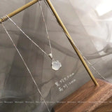 Silver Pendant Necklace with Round Beads Wrapped Creative Design