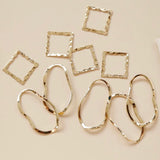 Hand-made DIY Earrings with 18K Copper Plated Geometric Frame