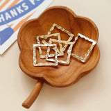 Hand-made DIY Earrings with 18K Copper Plated Geometric Frame