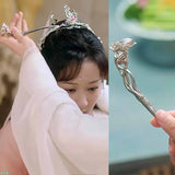 Thai Silver Retro Hairpin Chinese Flowers Hair Jewelry Light Charm Hanfu Accesso