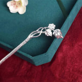 Thai Silver Retro Hairpin Chinese Flowers Hair Jewelry Light Charm Hanfu Accesso