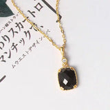 Japanese Agate Pendant Necklace Retro Light Nobl...