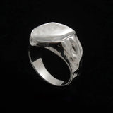 Thai Silver Irregular Opening Adjustable Ring Hip-Hop Jewelry