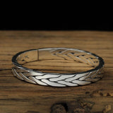 Thai Silver Braided Chain Bracelet for Women Retro Chinese Jewelry
