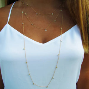 Rhinestone Tassel Necklace & Pendant Long Necklace Jewelry