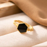 Geometric Honeycomb Agate Jewelry Set - Chinese Retro Charm