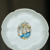 Classical Silver Elk Brooch Necklace Chinese Jewelry