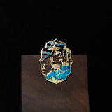 Classic Elk Brooch Necklace, Chinese Silver Jewelry