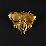 Longevity Peach Bergamot Forbidden City Brooch Hairpin Antique Jewelry