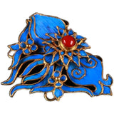 Longevity Peach Bergamot Forbidden City Brooch Hairpin