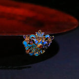 Enamel Porcelain Court Brooch Vintage Women's Jewelry