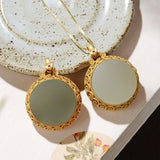 Hetian Jade Hollow Necklace Pendant Chinese Jewelry
