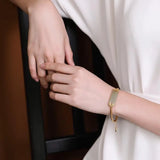 Ancient Craftsmanship Inlaid Hollow Pattern Hetian Jade Bracelet Charm