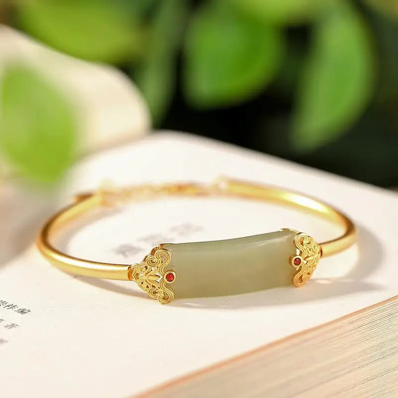 Ancient Craftsmanship Hetian Jade Bracelet Charm