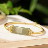 Ancient Craftsmanship Hetian Jade Bracelet Charm Jewelry