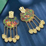 Inlaid Phoenix Carp Thai Silver Necklace Pendant Lady Silver Jewelry