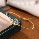 Geometric Prehnite Bracelet - Ladies Silver Jewelry