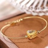 Geometric Prehnite Bracelet - Light Ladies Silver Jewelry