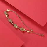 Zircon Inlaid Hetian Jade Gourd Silver Jewelry Set
