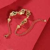 Zircon Inlaid Hetian Jade Gourd & Silver Jewelry Set