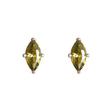 Olive Green Zircon Marquise Diamond Earrings