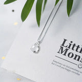 Plum Blossom Egg Chalcedony Necklace Pendant Charm Retro Silver Jewelry