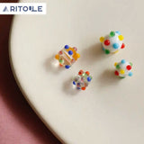 Colorful Glass Ball Beads for DIY Earrings