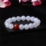 Red Lychee Single-Ring Bracelet Buddha Beads Hand String Jewelry