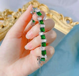 Green Rhinestone Bracelet for Women