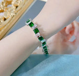 Green Rhinestone Bracelet for Women
