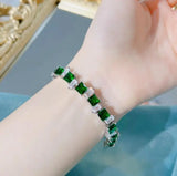Green Rhinestone Bracelet for Women