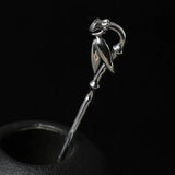 Thai Silver Retro Bamboo Hairpin Charm for Hanfu