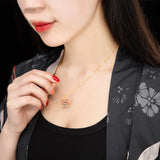 Craft Geometric Pendant Necklace Chinese Culture Ancient Law