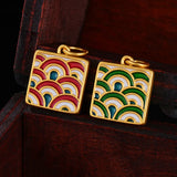 Craft Geometric Pendant Necklace Chinese Culture Ancient Law