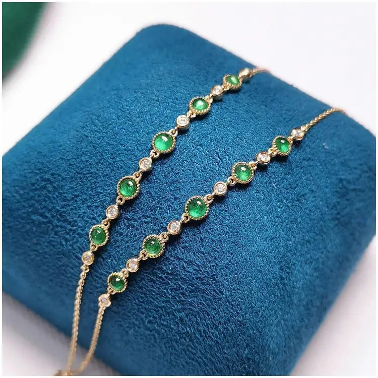 Creative Silver Diamond Jelly Beans Round Bracelet Charm Retro Jewelry