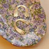 Gold-Plated Three-Hole Link Pendant Earrings