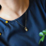 Unique Rabbit Inlaid Hetian Jade Necklace Pendant Lady Jewelry