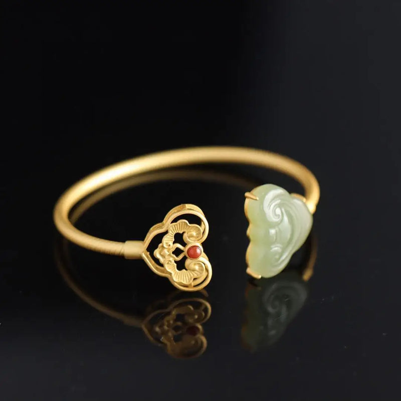 Natural Hetian Jade Bronzelets for Women