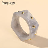 Colorful Geometric Charms Bangle Bracelets for Women Girls